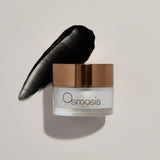Osmosis Accelerate with product swatch on a beige background