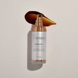 Osmosis Catalyst Serum with product swatch on a tan background