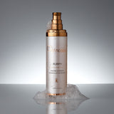 Osmosis Purify with bubbles on grey background