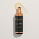 Osmosis Rescue MD serum bottle with a beige droplet on a light gray background
