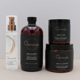 Osmosis skincare and supplement products on a light gray background