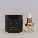Osmosis Regenerate and Immune Activator dietary supplement containers on a light gray background